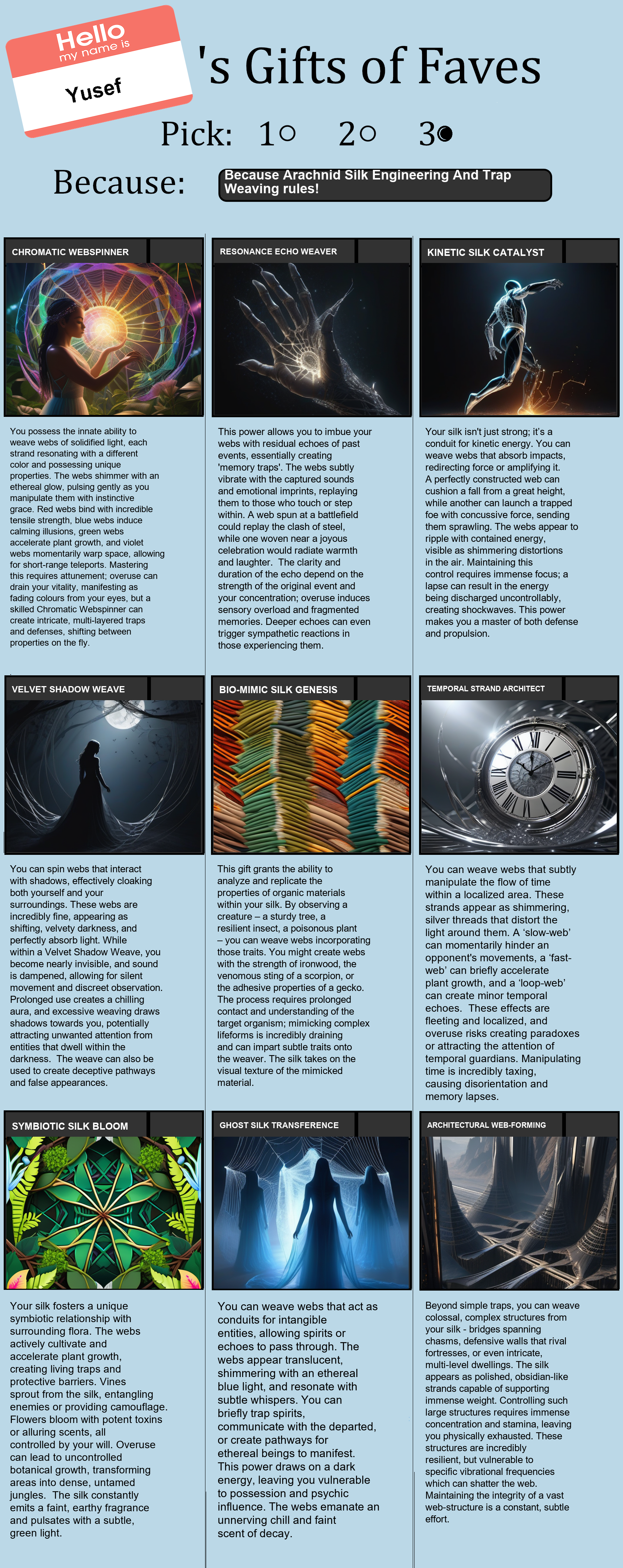 Arachnid Silk Engineering And Trap Weaving