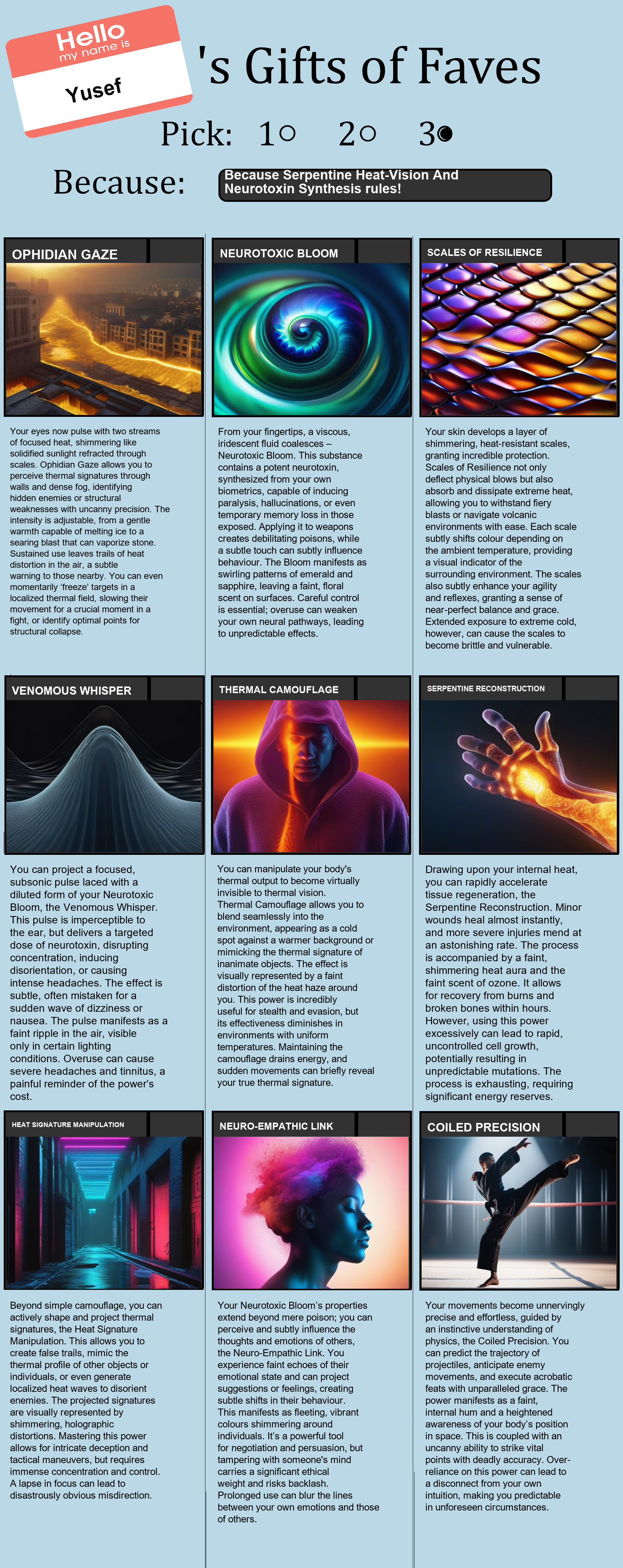 Serpentine Heat-Vision And Neurotoxin Synthesis