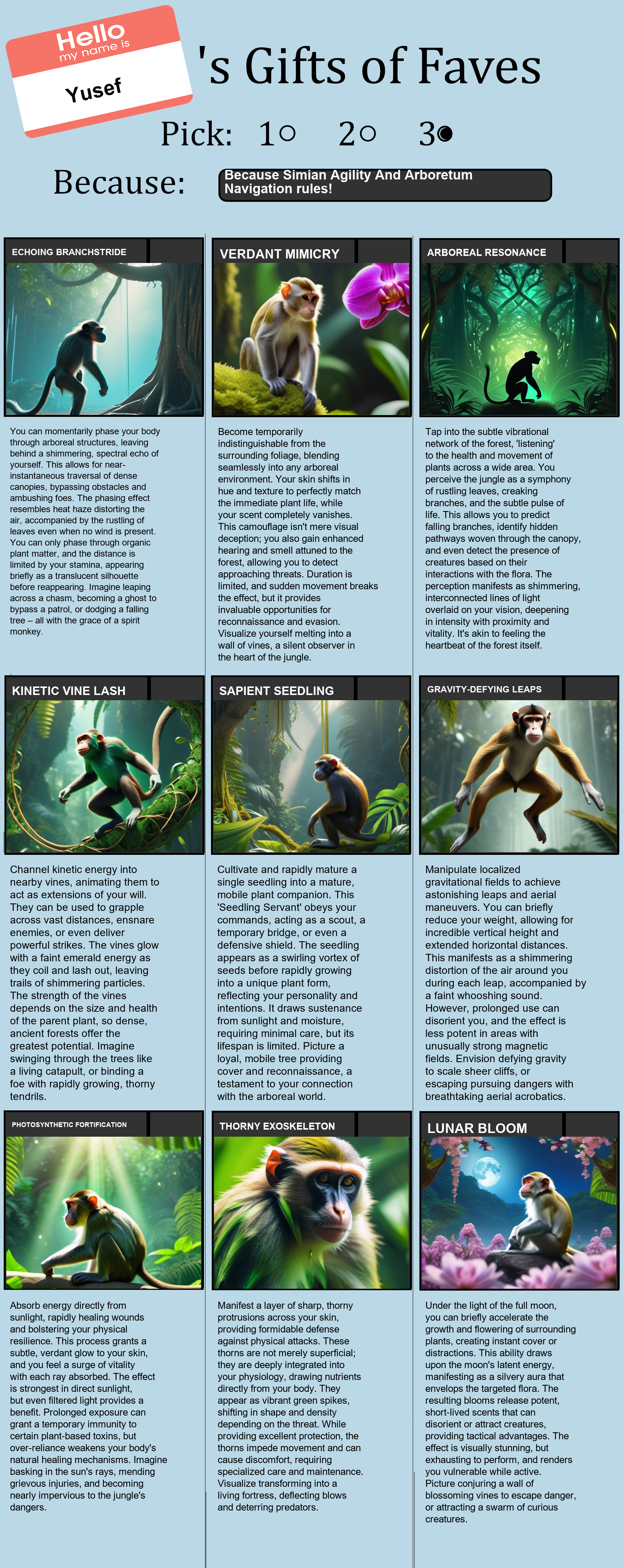 Simian Agility And Arboretum Navigation