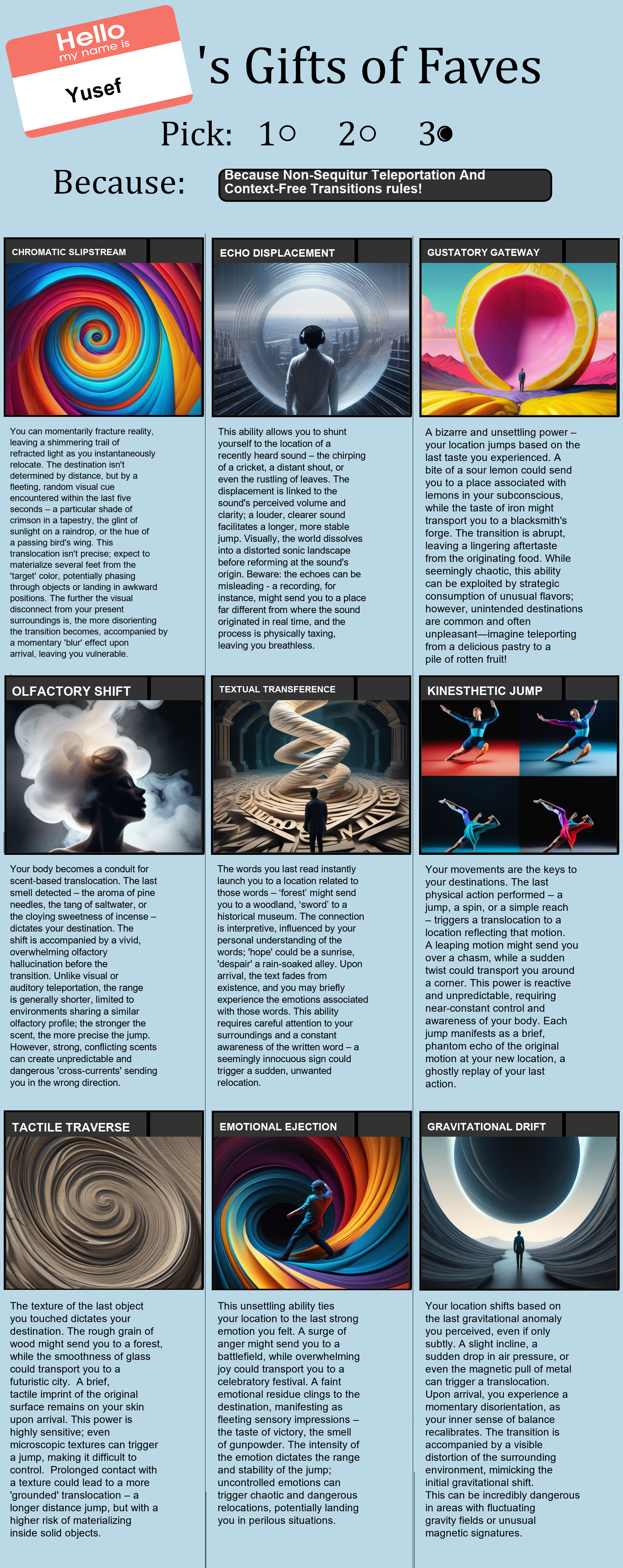 Non-Sequitur Teleportation And Context-Free Transitions
