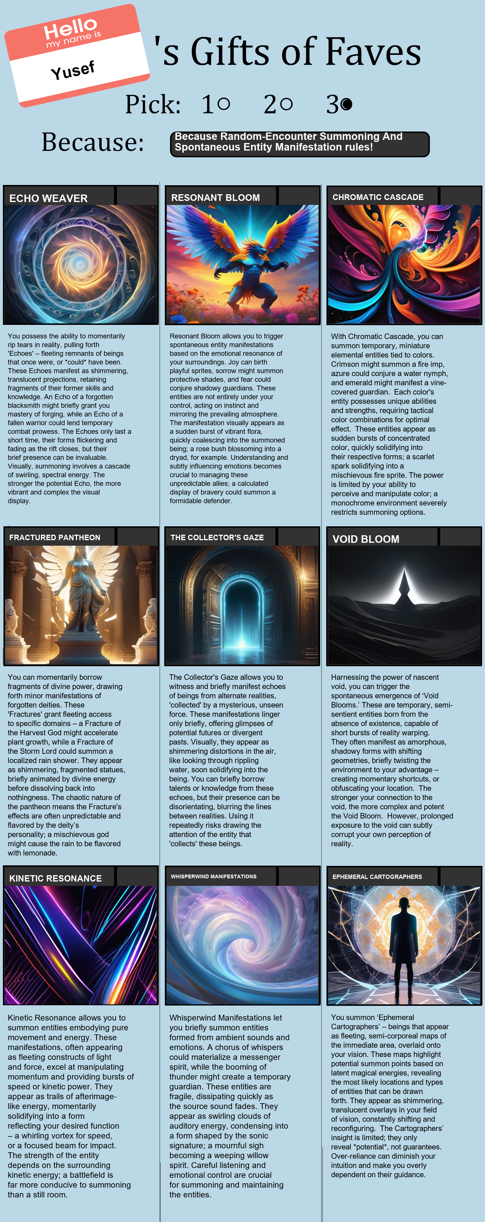 Random-Encounter Summoning And Spontaneous Entity Manifestation