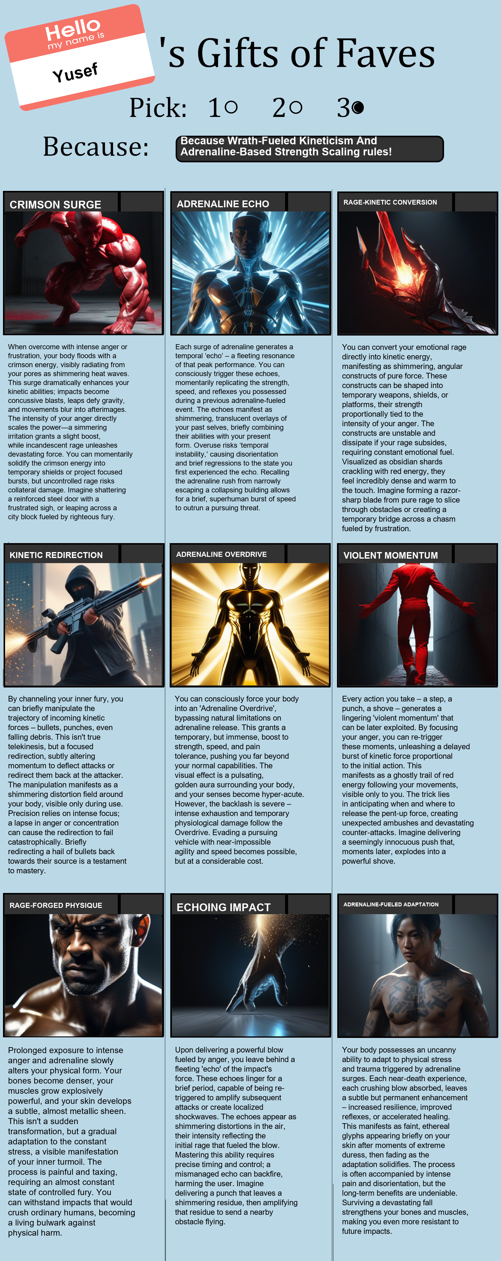 Wrath-Fueled Kineticism And Adrenaline-Based Strength Scaling