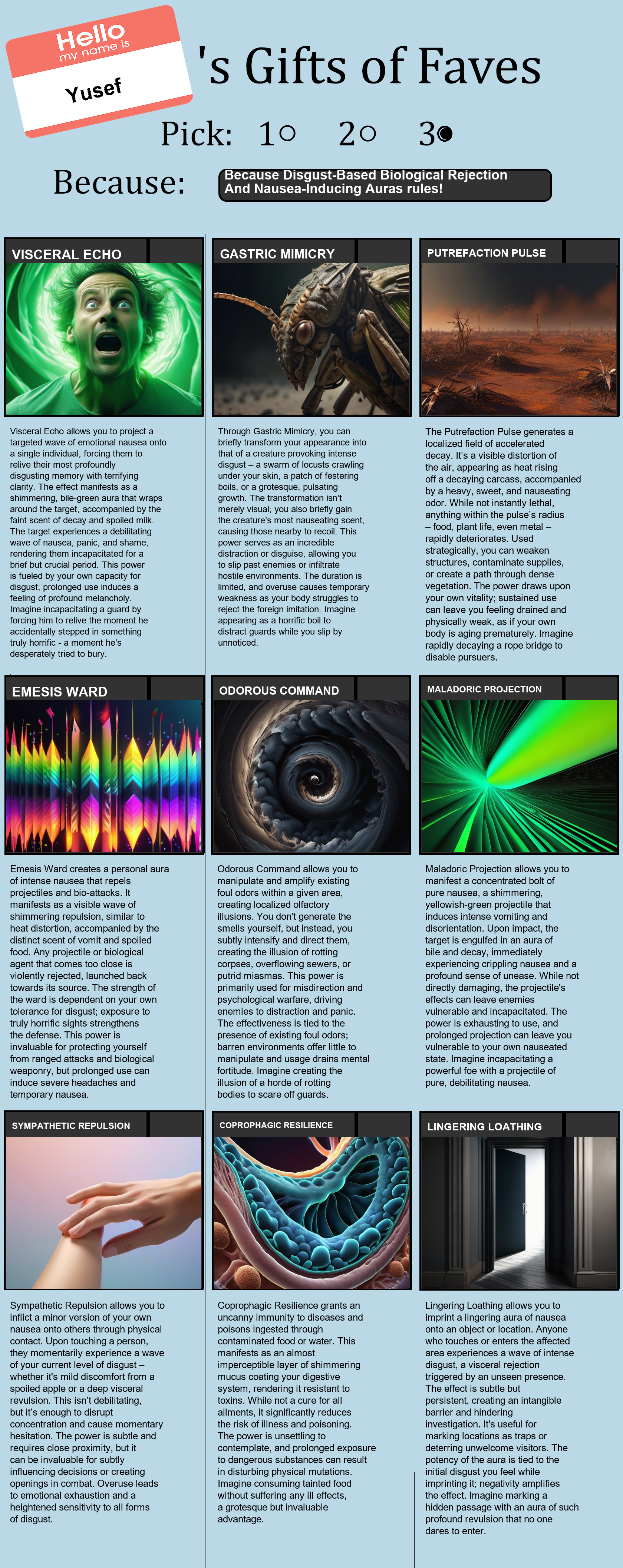 Disgust-Based Biological Rejection And Nausea-Inducing Auras