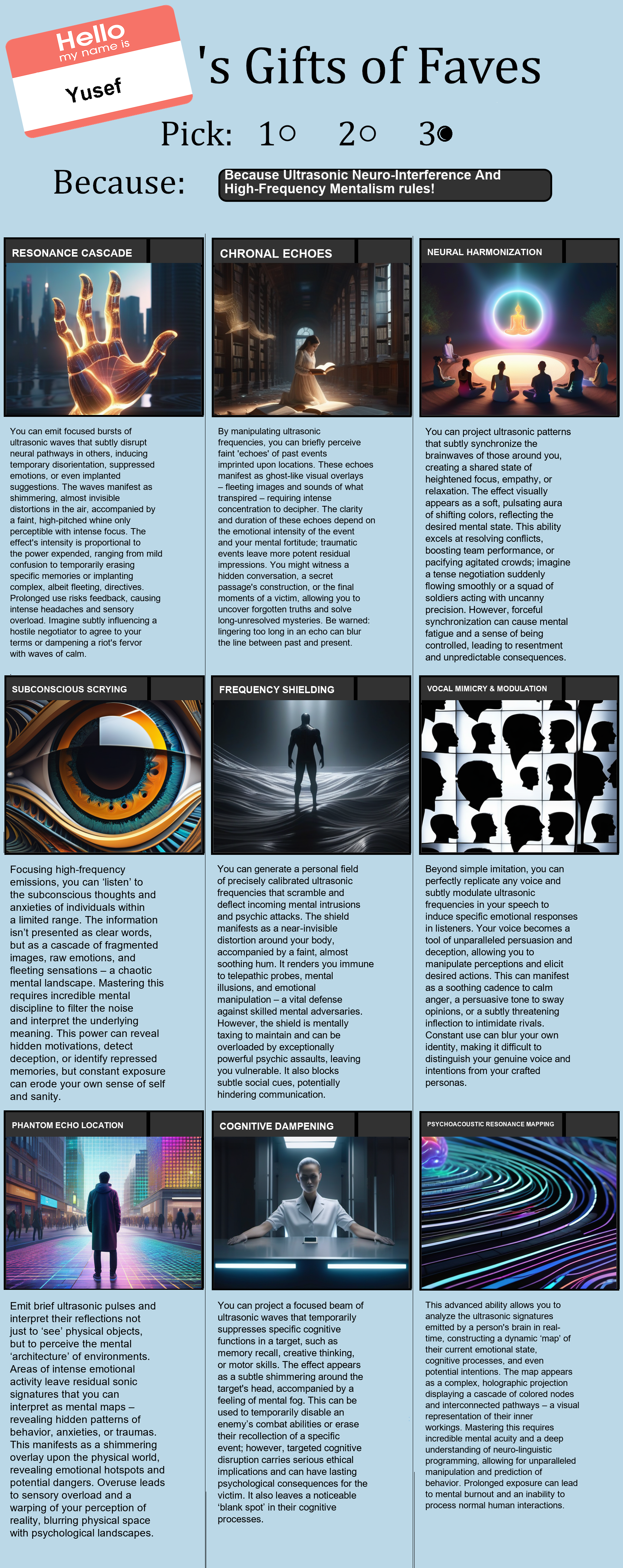 Ultrasonic Neuro-Interference And High-Frequency Mentalism