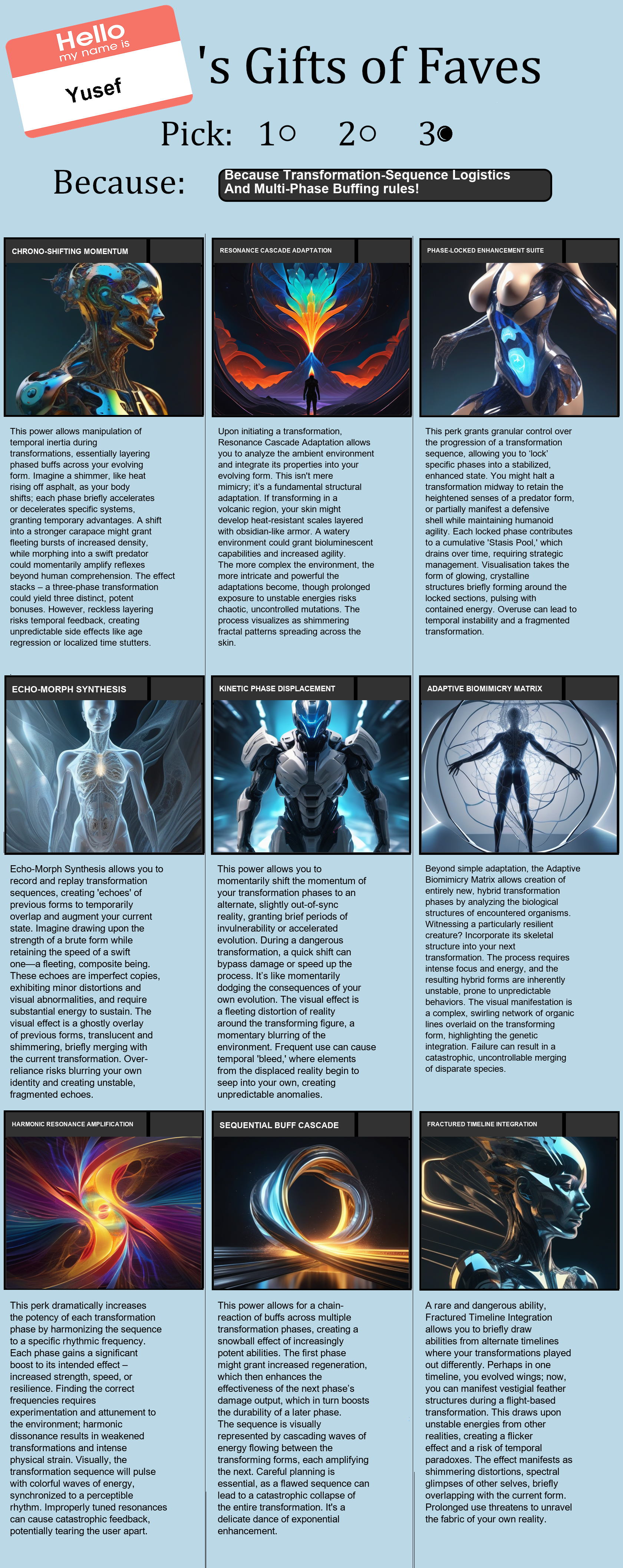 Transformation-Sequence Logistics And Multi-Phase Buffing