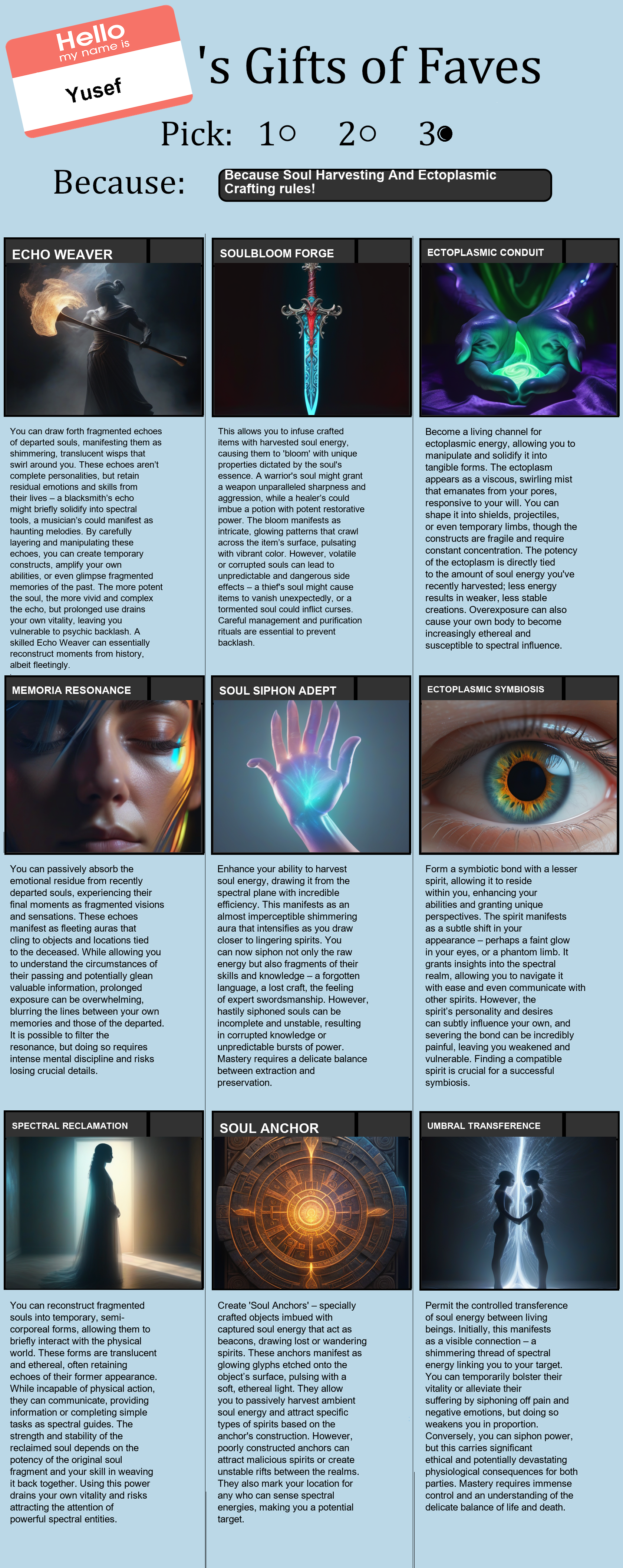 Soul Harvesting And Ectoplasmic Crafting